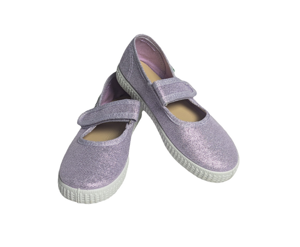 Natural World Ballerinas Mercedes Lila Glitter - Schritt für Schritt
