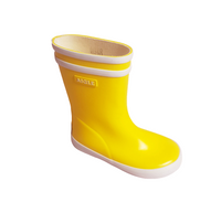 Aigle Gummistiefel Baby Flac Jaune - Schritt für Schritt