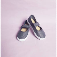 Natural World Ballerinas  Mercedes light grey Glitter - Schritt für Schritt